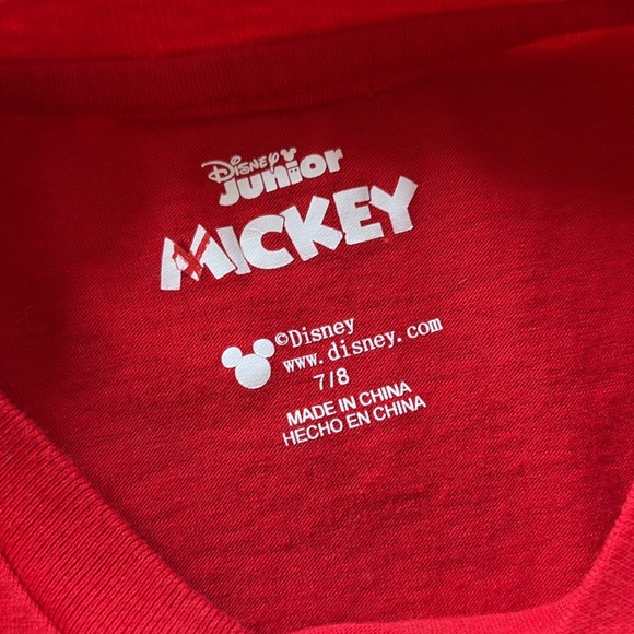 Disney Junior red Mickey Mouse thumbs up long sleeve tshirt - Picture 3 of 3